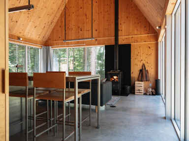 Chalet, Design D'intérieur, Bois, Plancher, Plancher, Bois Franc, Contreplaqué