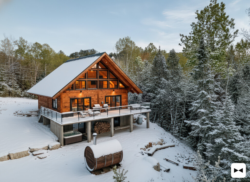 Nature,, Tree, Housing, House, Lamp, Cabin, Fir