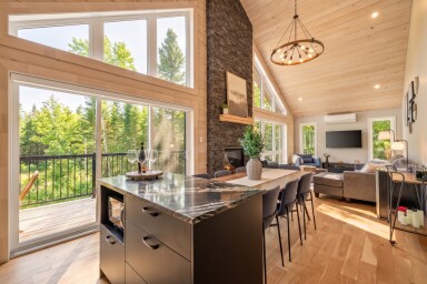 Canada, Design D'intérieur, Bois, Salon, Plancher, Plancher, Bois Franc