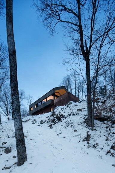 Québec, Building, Housing, House, Cabin, Cabin In The Woods, Utility Pole