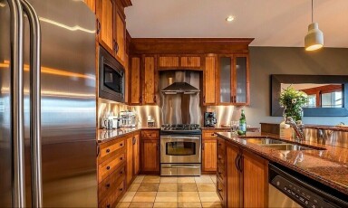 Québec, Indoors, Interior Design, Hardwood, Stained Wood, Wood, Kitchen