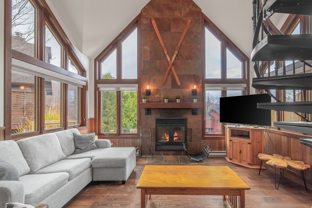 Nature,, Living Room, Interior Design, Fireplace, Wood, Table, Couch