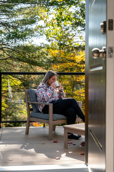 Canada, Personne, Assise, Adulte, Femme, Pantalon