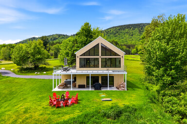 Cottage, Grass, Outdoors, Scenery, Lawn, Cottage, Chair