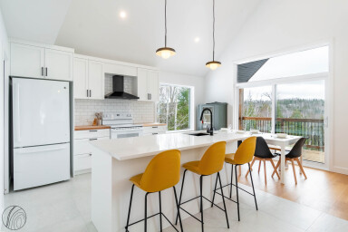 Canada, Indoors, Interior Design, Kitchen, Dining Room, Dining Table, Refrigerator