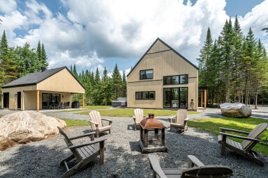 Québec, Extérieur, Paysage, Chaise, Arbre, Logement, Herbe