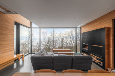 Nature,, Indoors, Interior Design, Living Room, Wood Panels, Chair, Couch