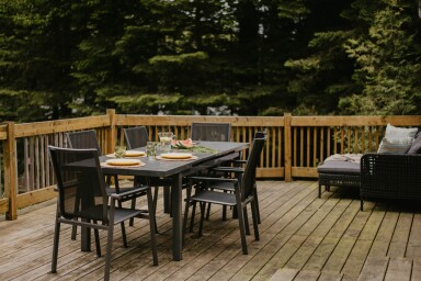 Canada, Paysage, Porche, Terrasse, Design D'intérieur, Bois, Table