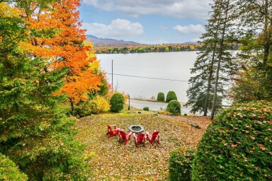 Québec, Nature, Outdoors, Scenery, Autumn, Chair, Lakefront