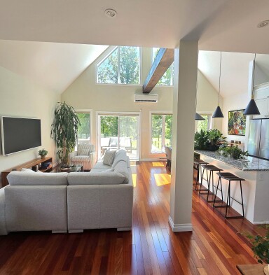 Cottage, Floor, Flooring, Interior Design, Living Room, Hardwood, Wood