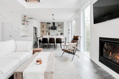 Québec, Décoration D'intérieur, Intérieur, Design D'intérieur, Sol, Salon, Cheminée