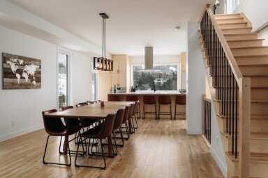 Chalet, Intérieur, Design D'intérieur, Salle À Manger, Table À Manger, Table, Bois