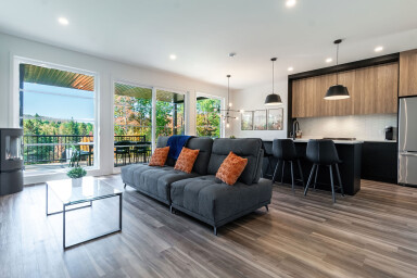 Québec, Design D'intérieur, Décoration D'intérieur, Salon, Canapé, Sol, Lampe