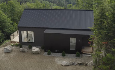 Québec, Extérieur, Bâtiment, Logement, Maison, Vue Aérienne, Allée