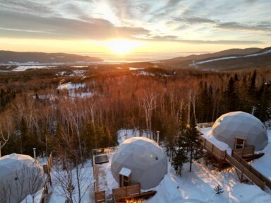 Québec, Outdoors, Nature, Snow, Chair, Furniture