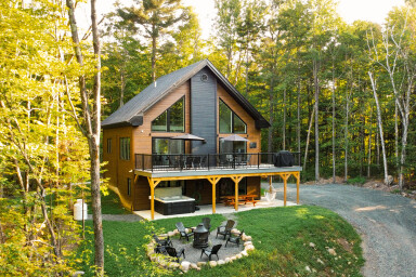 Québec, Housing, House, Chair, Cabin, Scenery, Bench
