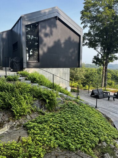 Québec, Shelter, Interior Design, Grass, Scenery, Backyard, Tree