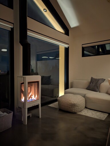 Cottage, Fireplace, Indoors, Hearth, Living Room, Interior Design, Home Decor