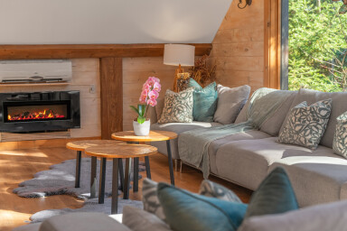 Nature,, Interior Design, Living Room, Couch, Coffee Table, Fireplace, Home Decor