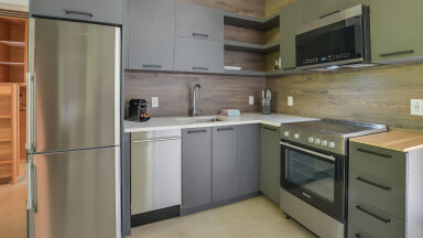Nature,, Indoors, Interior Design, Kitchen, Device, Refrigerator, Microwave