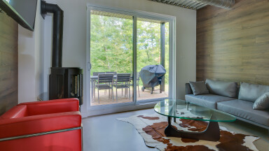 Cottage, Interior Design, Living Room, Couch, Table, Home Decor, Coffee Table