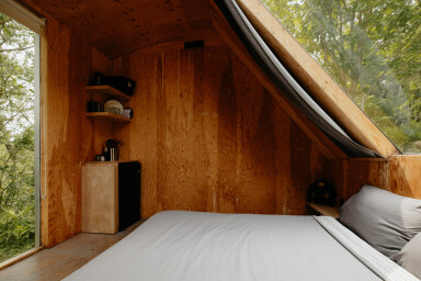Québec, Design D'intérieur, Bois, Contreplaqué, Bois Dur, Bois Teinté, Lit