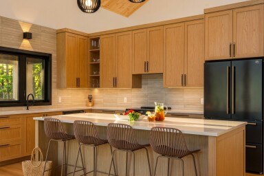 Québec, Intérieur, Design D'intérieur, Cuisine, Réfrigérateur, Îlot De Cuisine, Sac À Main
