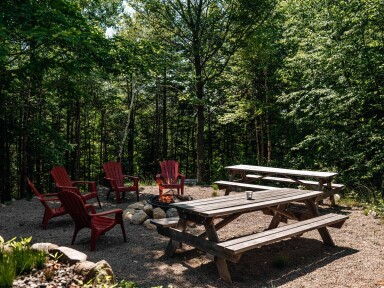 Québec, Outdoors, Scenery, Chair, Vegetation, Park, Woodland