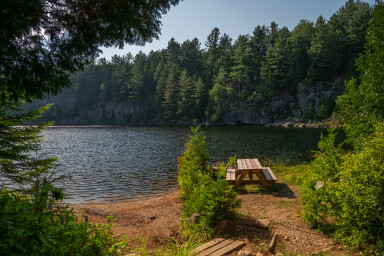 Québec, Nature, Plein Air, Paysage, Sapin, Arbre, Lac