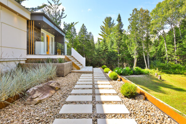 Québec, Sentier, Passerelle, Arbre, Route, Jardin, Gravier