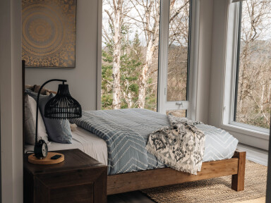 Chalet, Intérieur, Design D'intérieur, Mobilier, Lit, Fenêtre, Chambre À Coucher