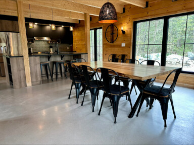 Canada, Sol, Design D'intérieur, Cafétéria, Restaurant, Revêtement De Sol, Table