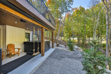 Cottage, Interior Design, Housing, Porch, Tree, Chair, Road