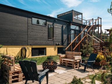 Canada, Interior Design, Backyard, Housing, Patio, Chair, Staircase