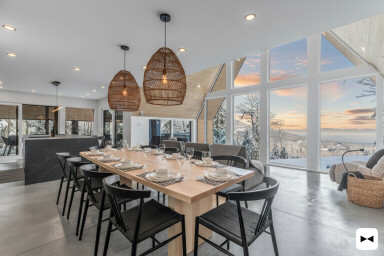 Chalet, Salle À Manger, Table À Manger, Intérieur, Table, Restaurant, Design D'intérieur