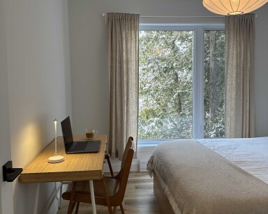 Nature,, Interior Design, Lamp, Chair, Laptop, Tabletop, French Window
