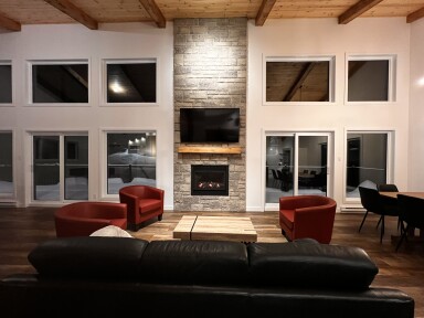 Nature,, Indoors, Interior Design, Living Room, Fireplace, Couch, Home Decor