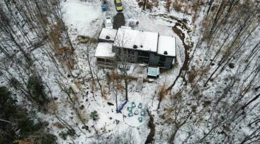 Cottage, Outdoors, Woodland, Building, Housing, Aerial View, House