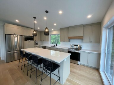 Cottage, Indoors, Interior Design, Kitchen, Floor, Home Decor, Kitchen Island