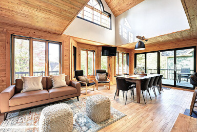 Québec, Design D'intérieur, Bois, Penthouse, Table, Décoration D'intérieur, Salon