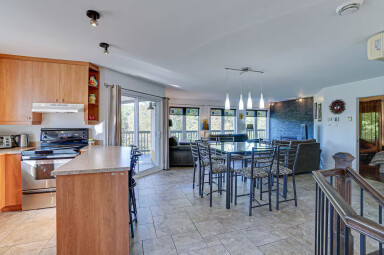 Cottage, Indoors, Interior Design, Floor, Kitchen, Dining Room, Dining Table