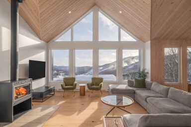 Chalet, Design D'intérieur, Salon, Canapé, Table Basse, Table, Bois