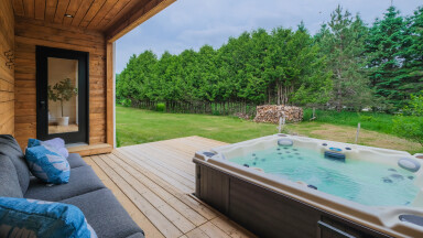 Québec, Design D'intérieur, Baignoire, Bain À Remous, Logement, Véranda, Extérieur