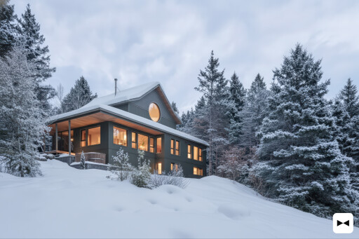 Nature,, Tree, Fir, Housing, House, Cabin, Pine