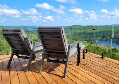 Québec, Nature, Outdoors, Scenery, Chair, Wood, Interior Design