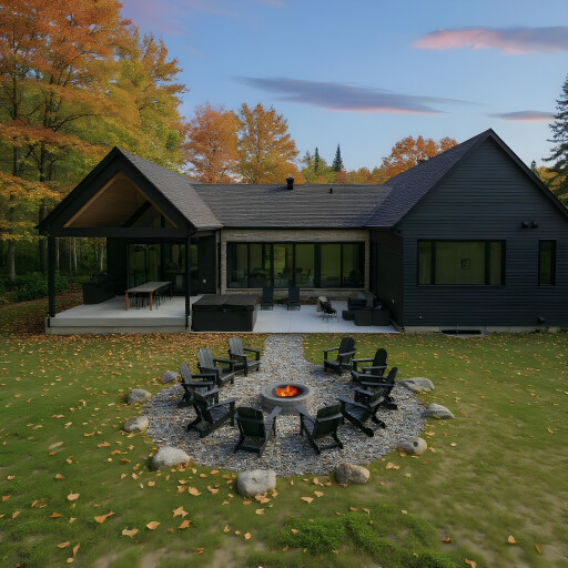 Nature,, Backyard, Outdoors, Grass, Chair, Housing, Patio