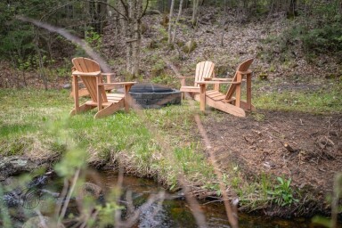Cottage, Scenery, Vegetation, Chair, Grass, Land, Woodland